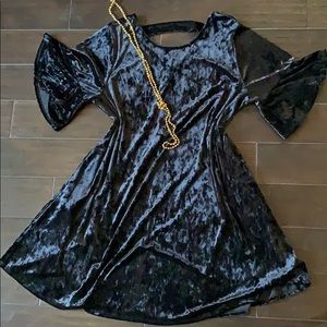 Crushed velvet dress